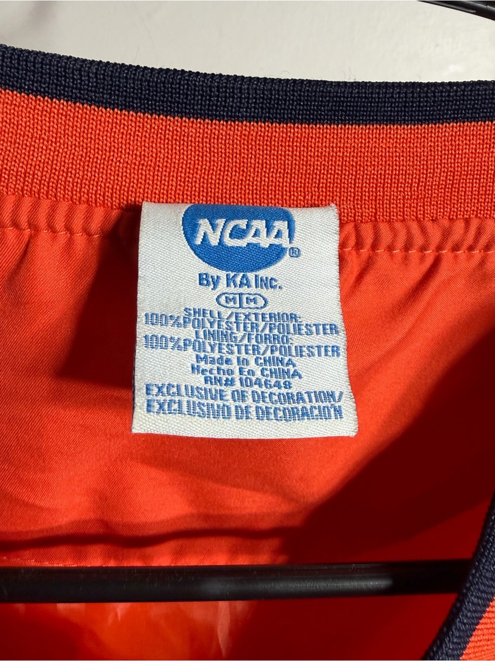 Vintage Auburn Tigers NCAA Pullover Windbreaker Jacket Orange Navy Size M - Picture 2 of 4